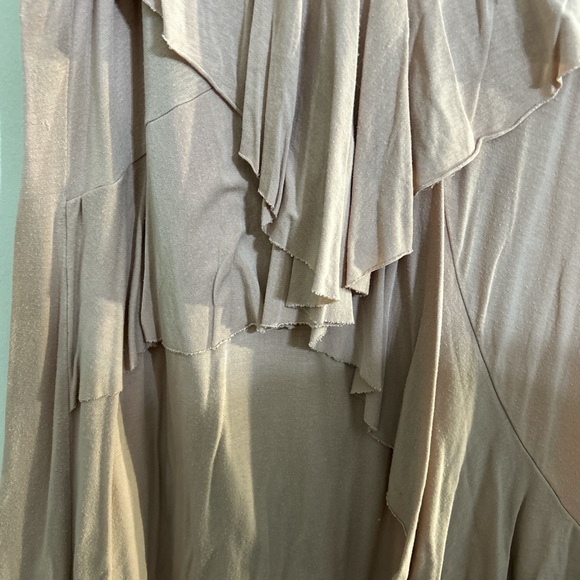 Pea in the Pod Dusty Rose Top, Soft & Stretchy, Draped / Ruffled Layers - Size L - Picture 2 of 4